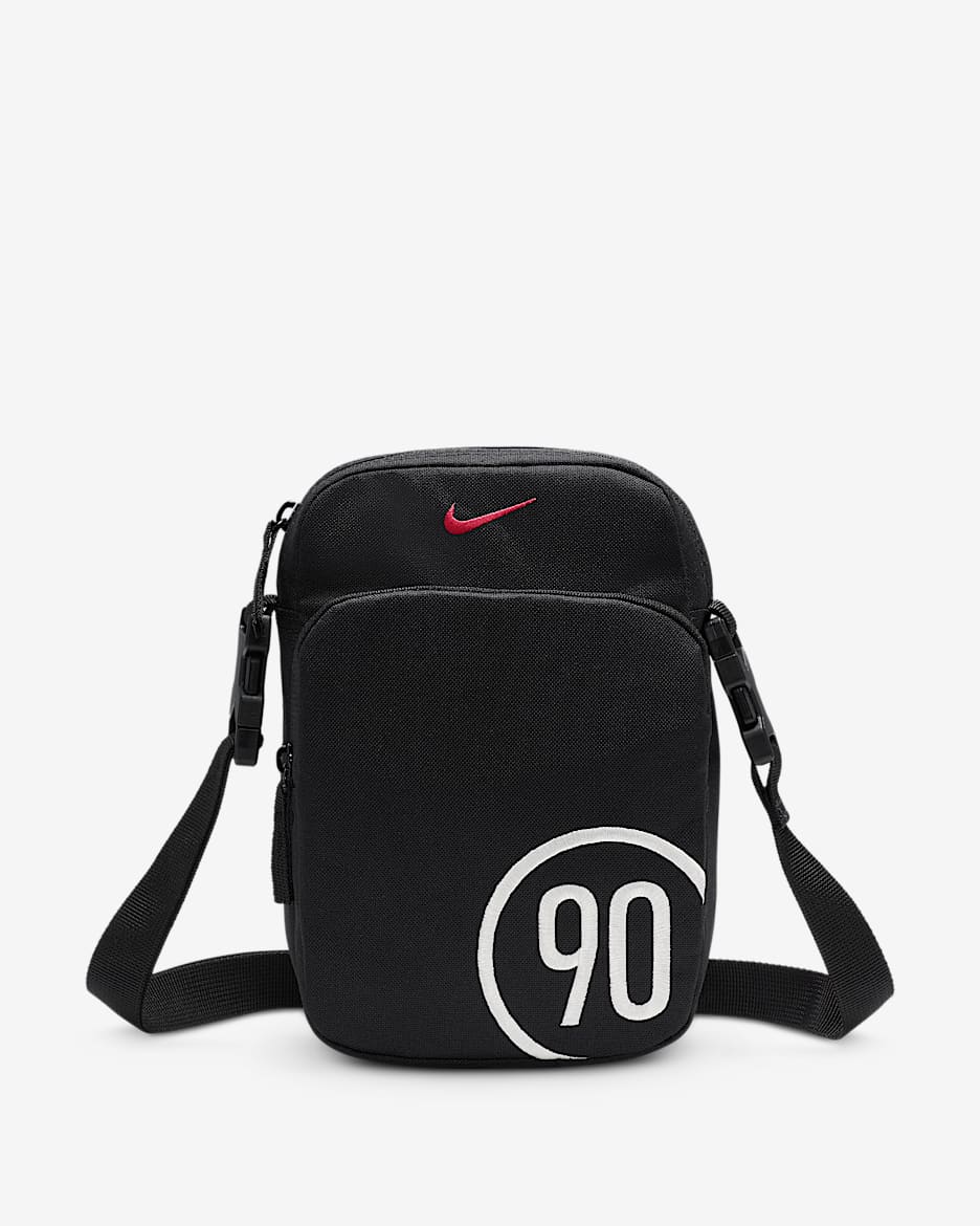 Nike Heritage Total 90 Cross-Body Bag (4L) - Black/Black/Gym Red