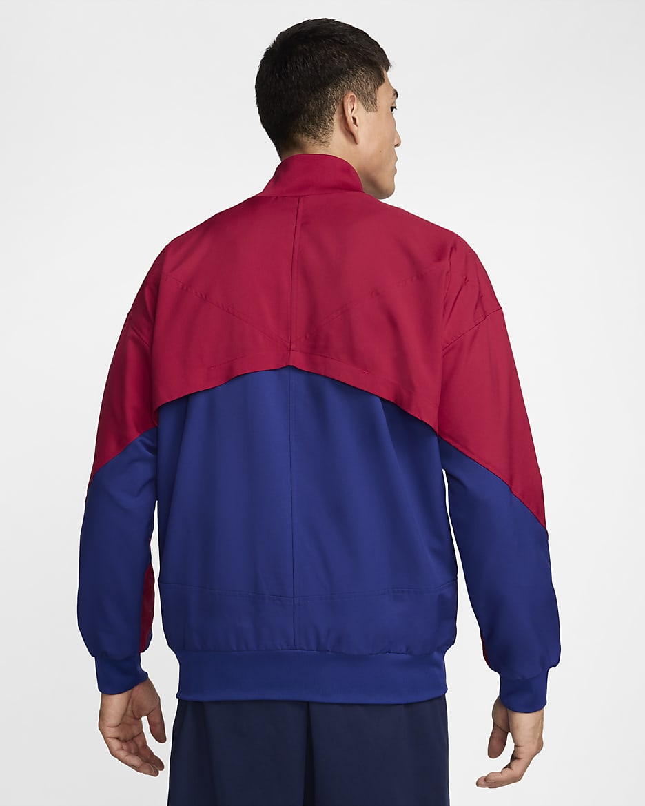 F.C. Barcelona Strike Home Men's Nike Dri-FIT Football Jacket - Deep Royal Blue/Noble Red/Club Gold