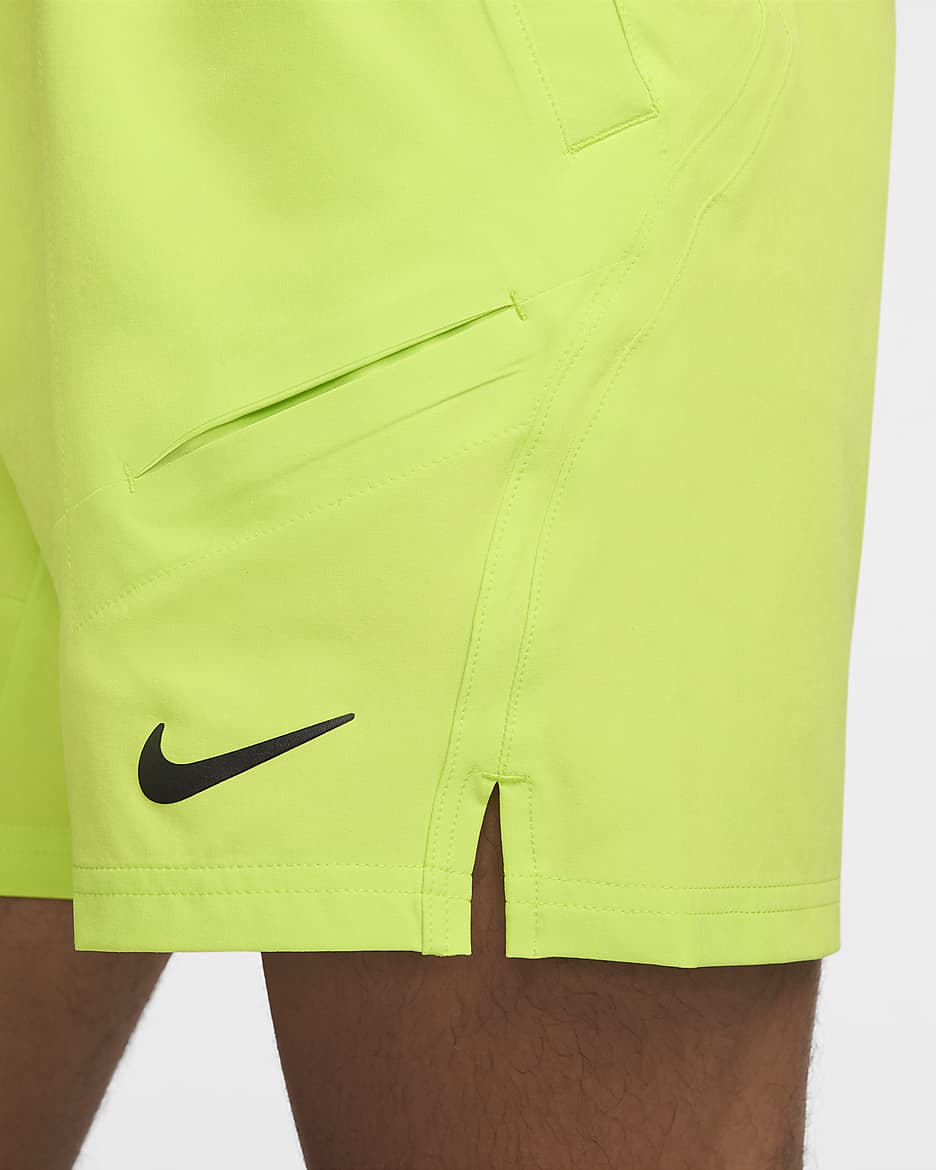 NikeCourt Advantage Men's Dri-FIT 7" Tennis Shorts - Cyber/Cyber/Black