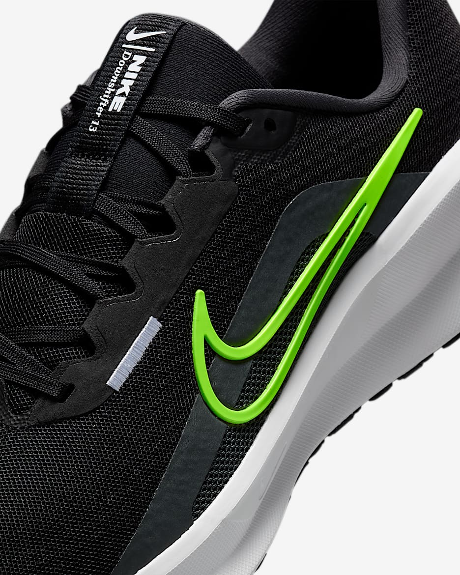 รองเท้าวิ่งโร้ดรันนิ่งผู้ชาย Nike Downshifter 13 - ดำ/Anthracite/ขาว/Volt