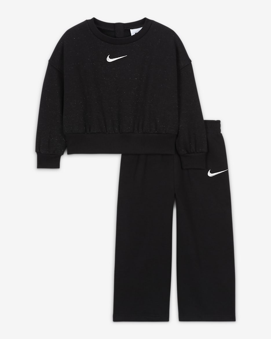 Nike Shine Baby (12-24M) Crew and Pants Set - Black