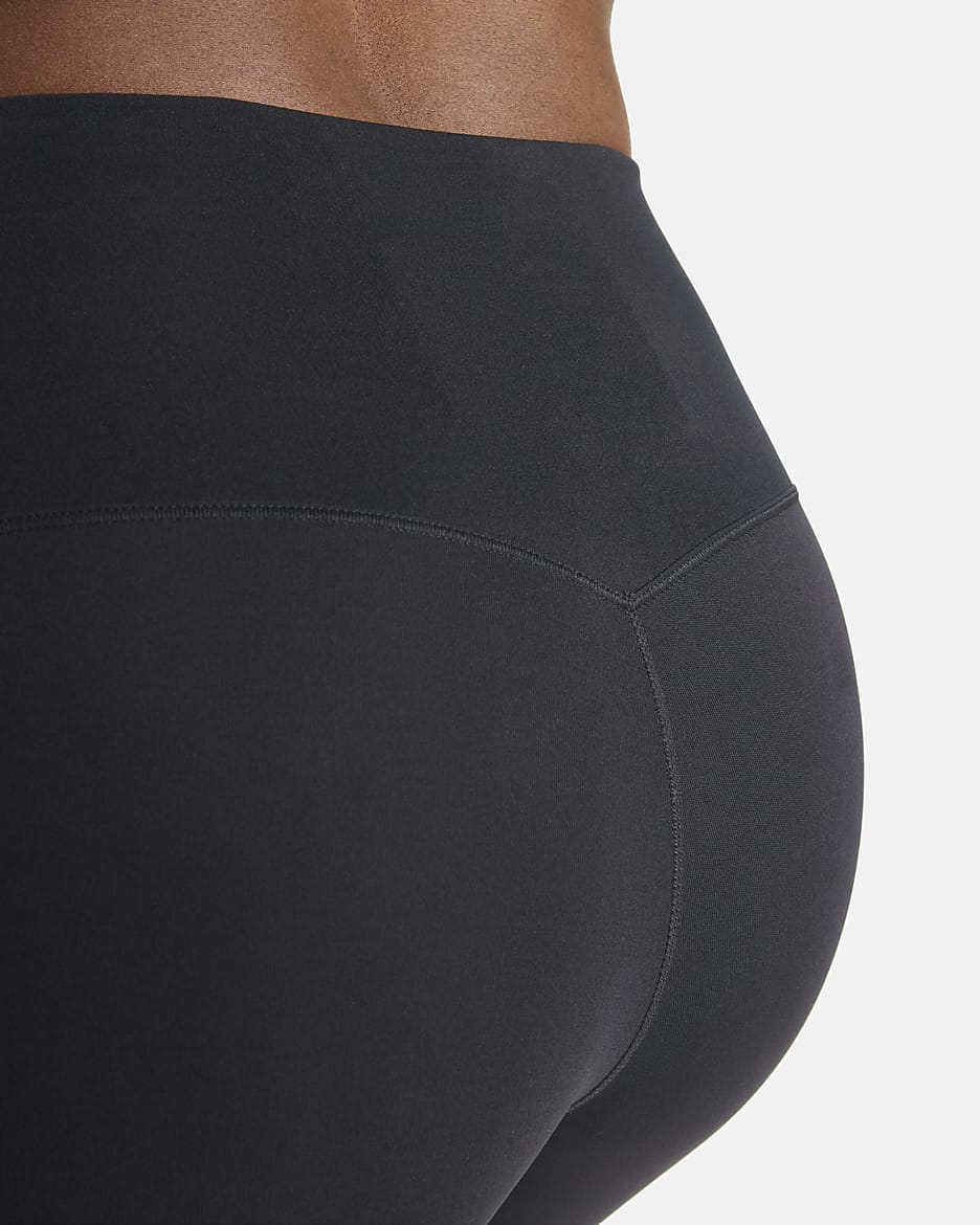 Leggings cropped de tiro alto de sujeción suave para mujer Nike Zenvy - Negro/Negro