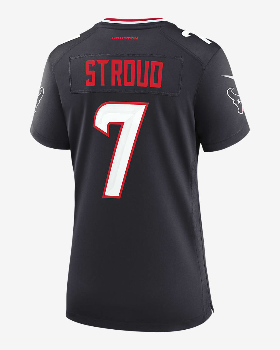 C.J. Jersey de fútbol americano Nike de la NFL Game para mujer Stroud Houston Texans - Azul marino