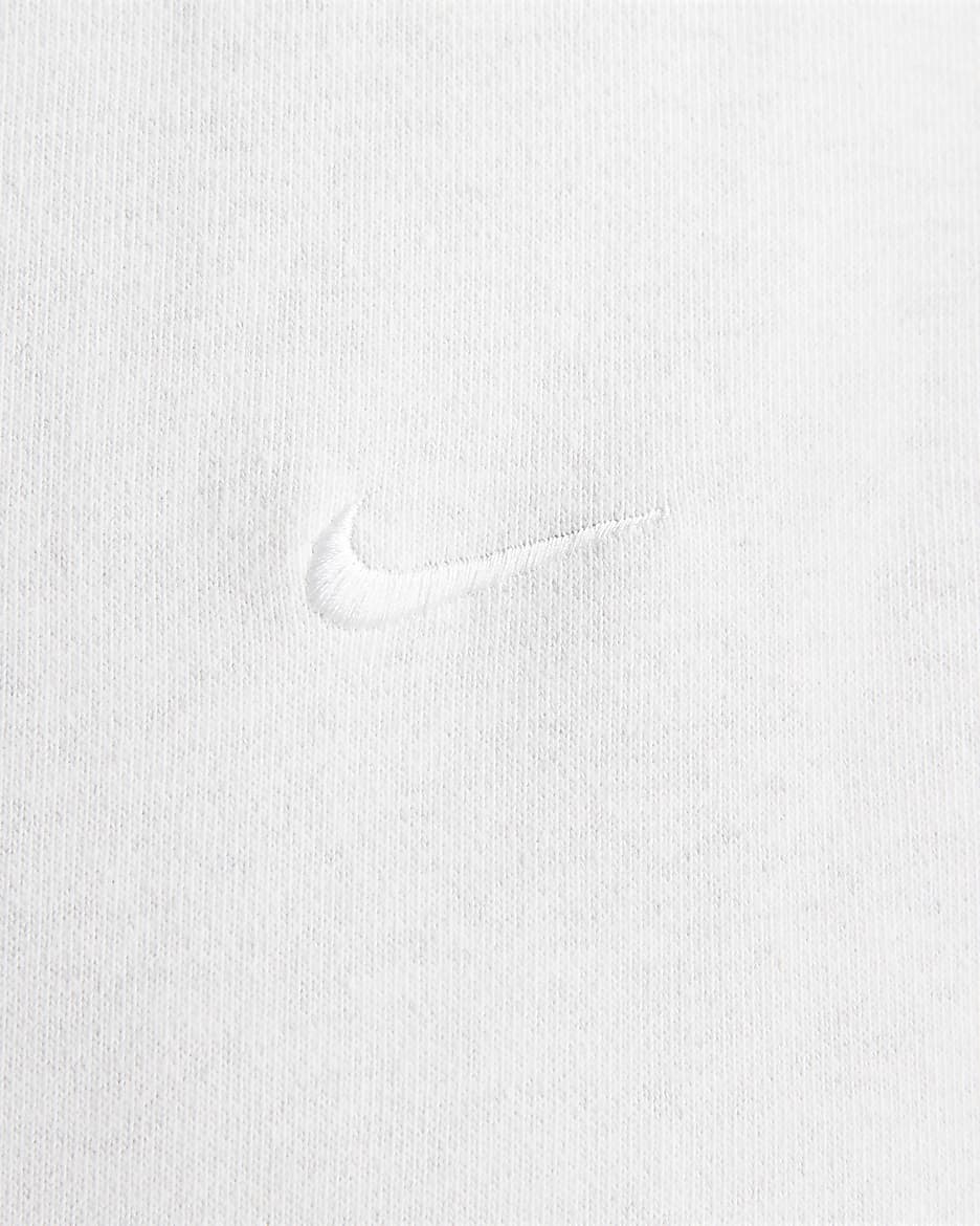 Nike Solo Swoosh kapucnis polár férfipulóver - Birch Heather/Fehér