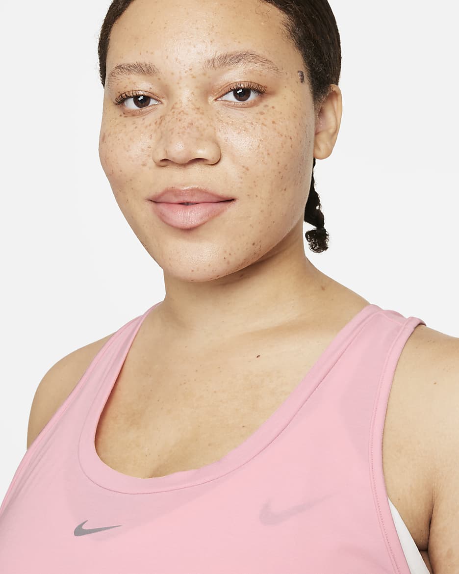 Nike Dri-FIT One Luxe Women's Standard Fit Racerback Tank (Plus Size) - Pink Glaze