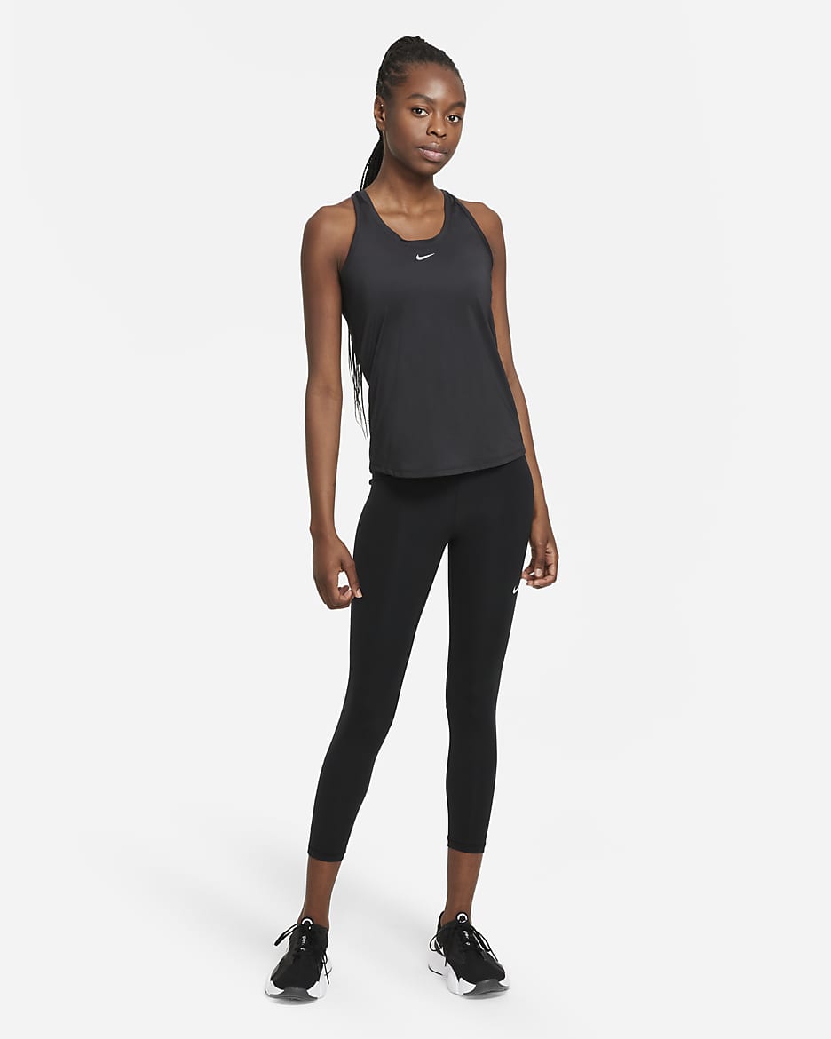 Nike Dri-FIT One Women's Slim Fit Tank - Black/White