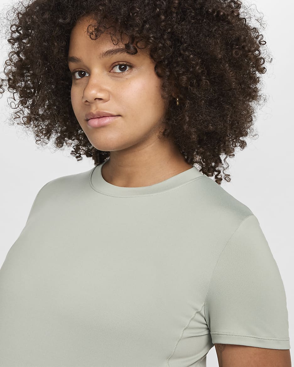 Nike (M) One Women's Dri-FIT Slim-Fit Short-Sleeve Top (Maternity) - Jade Horizon