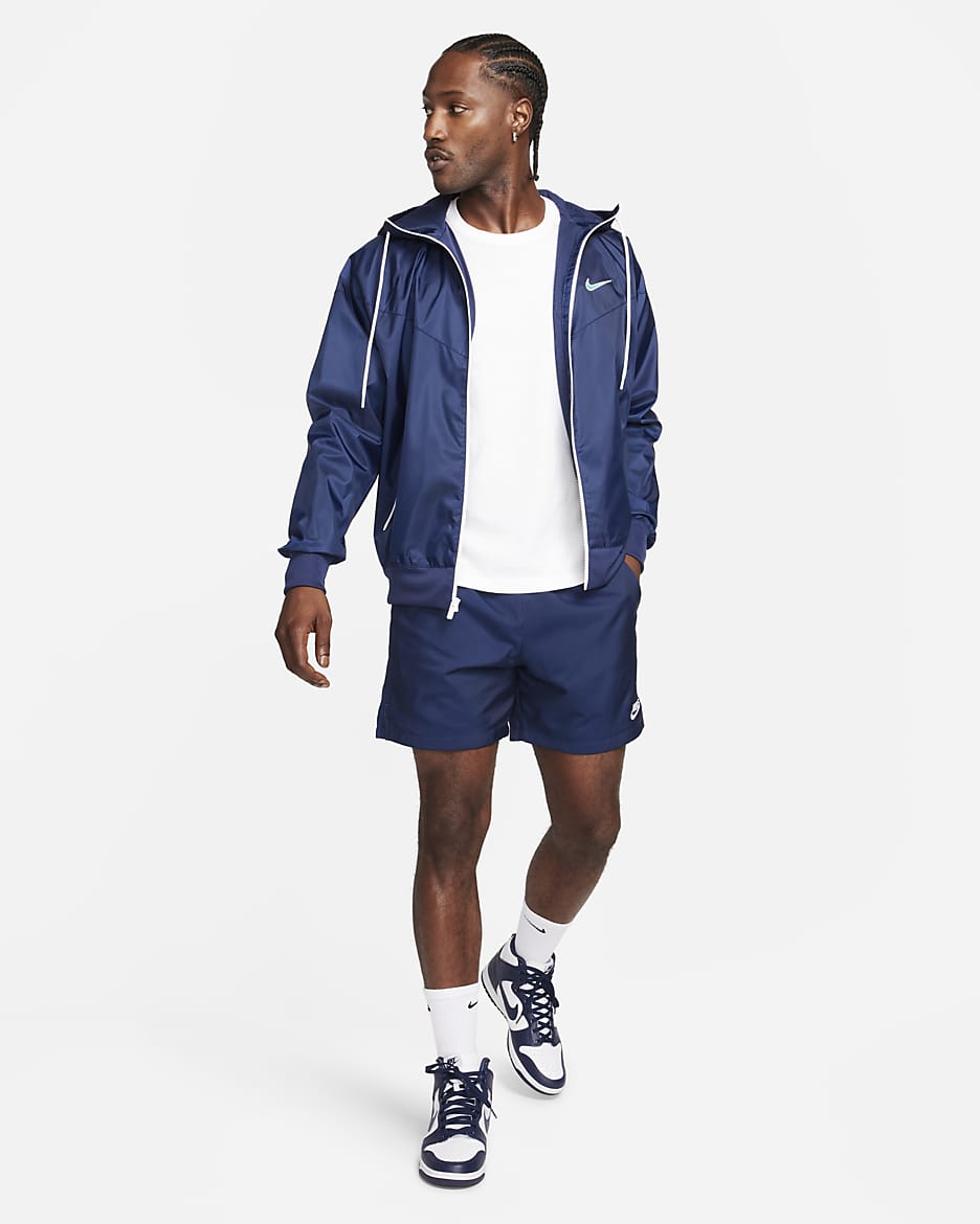 Nike Sportswear szőtt, áramló férfi rövidnadrág - Midnight Navy/Fehér