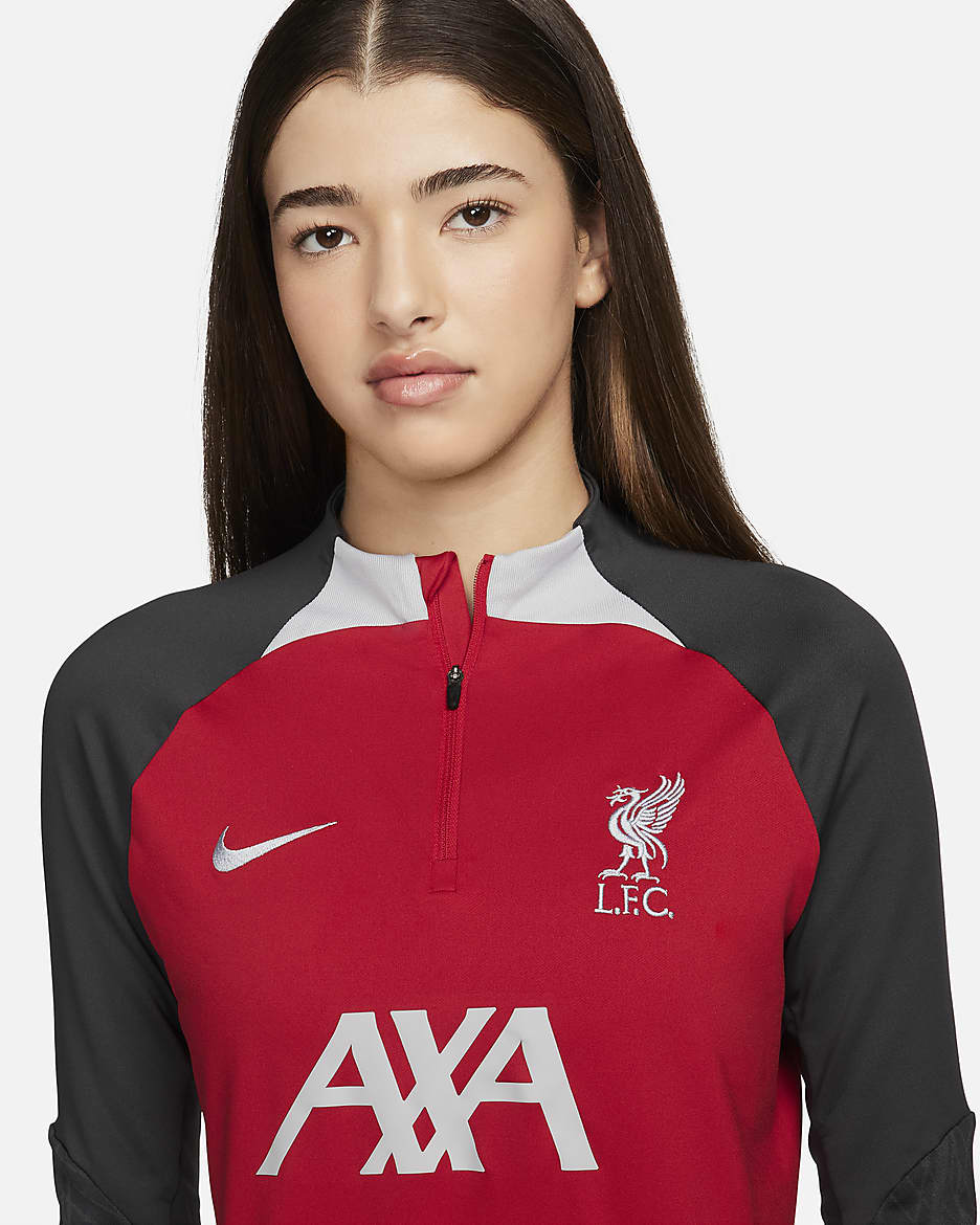 Liverpool F.C. Strike Women's Nike Dri-FIT Football Drill Top - Gym Red/Anthracite/Wolf Grey