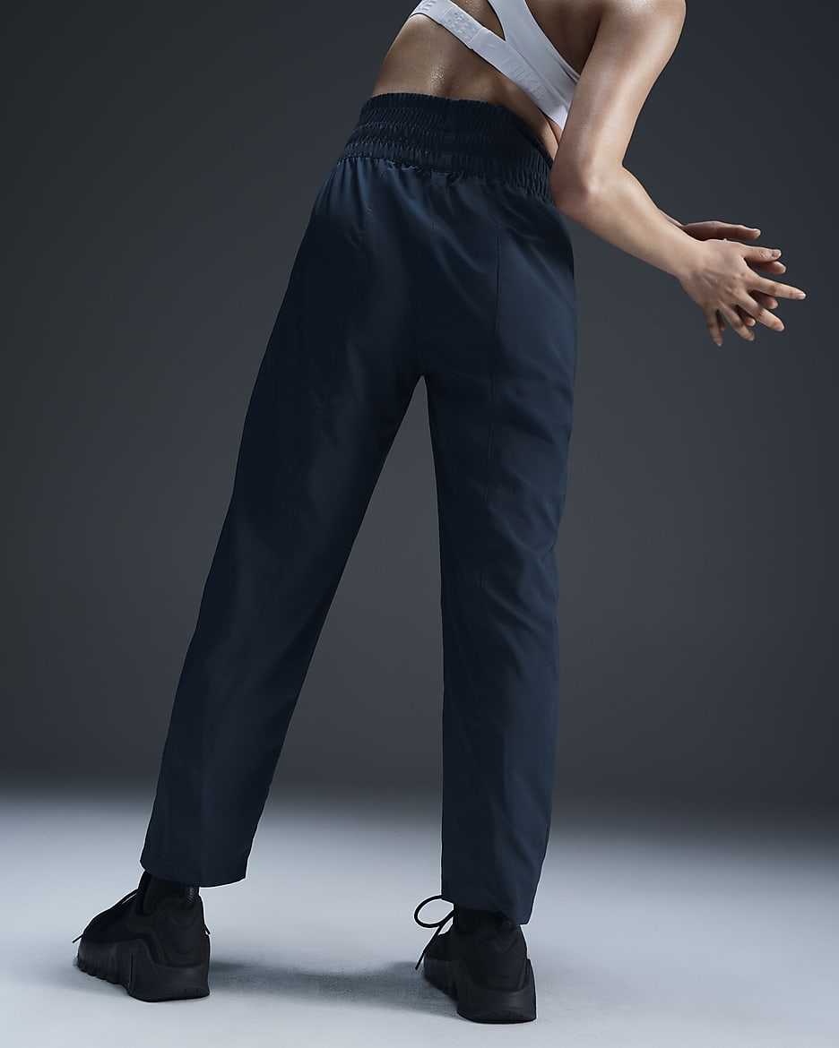 Nike Dri-FIT One Women's Ultra High-Waisted Trousers - Armoury Navy/White