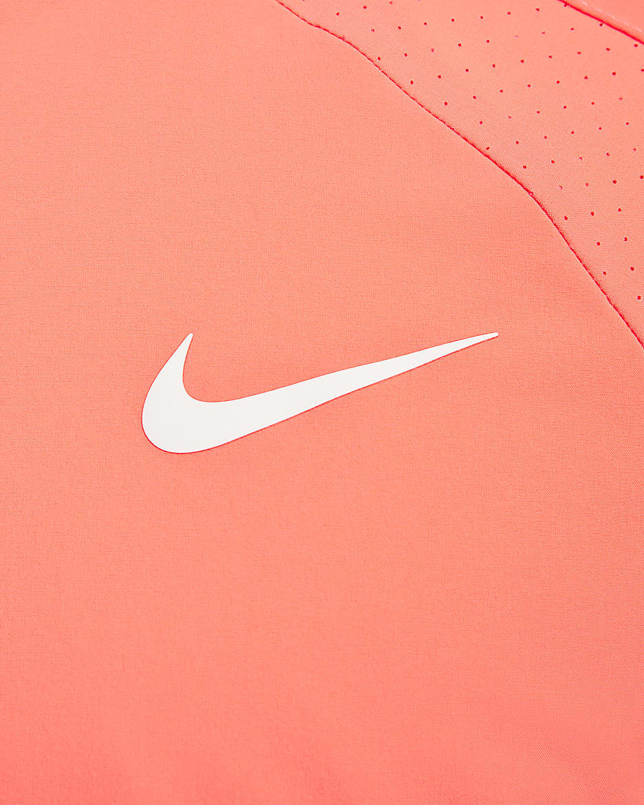Tennisjacka Nike Dri-FIT Rafa för män - Bright Mango/Vit