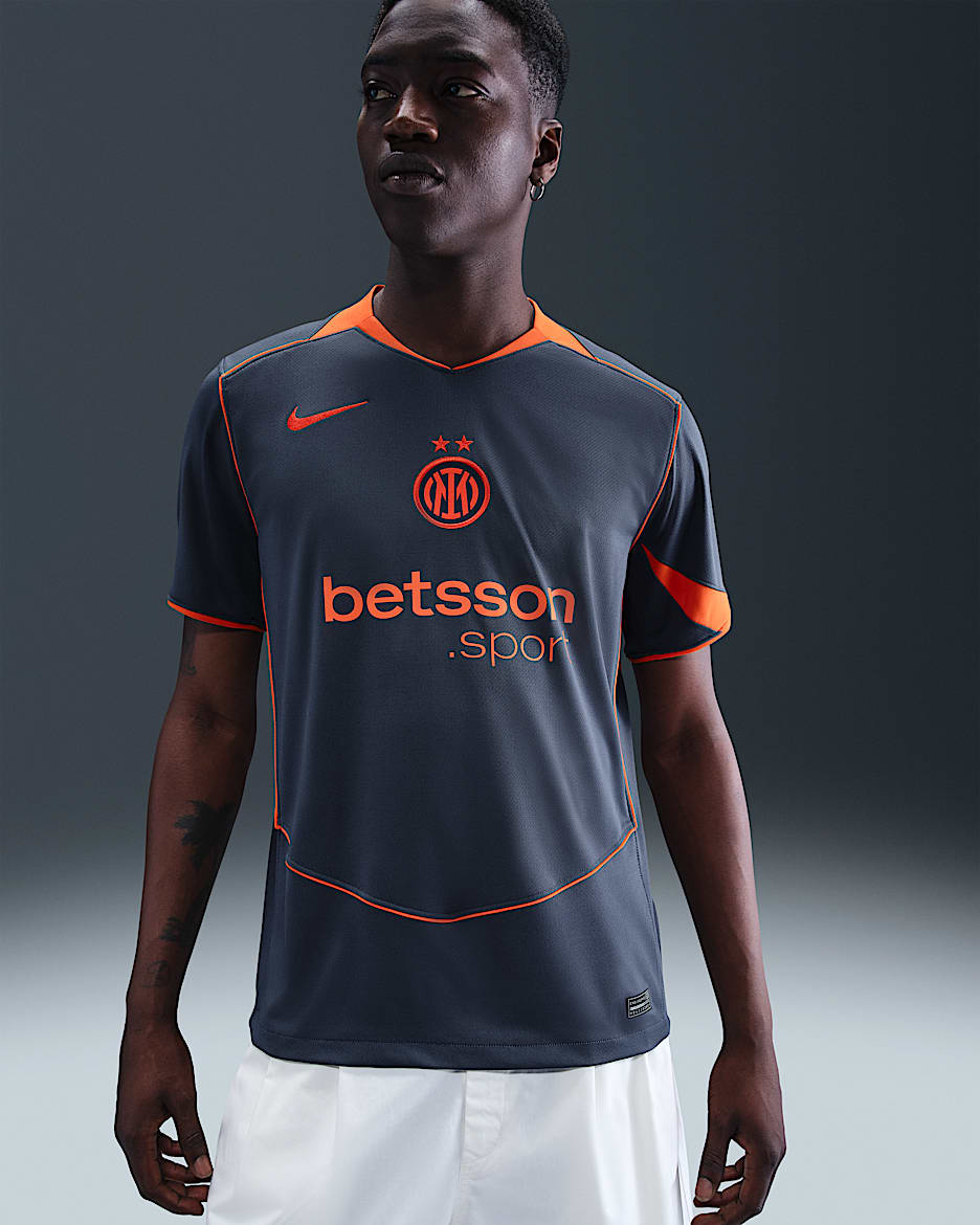 Inter Mailand 2025/26 Stadium Third Nike Dri-FIT Total 90 Replika-Fußballtrikot (Herren) - Thunder Blue/Safety Orange/Safety Orange