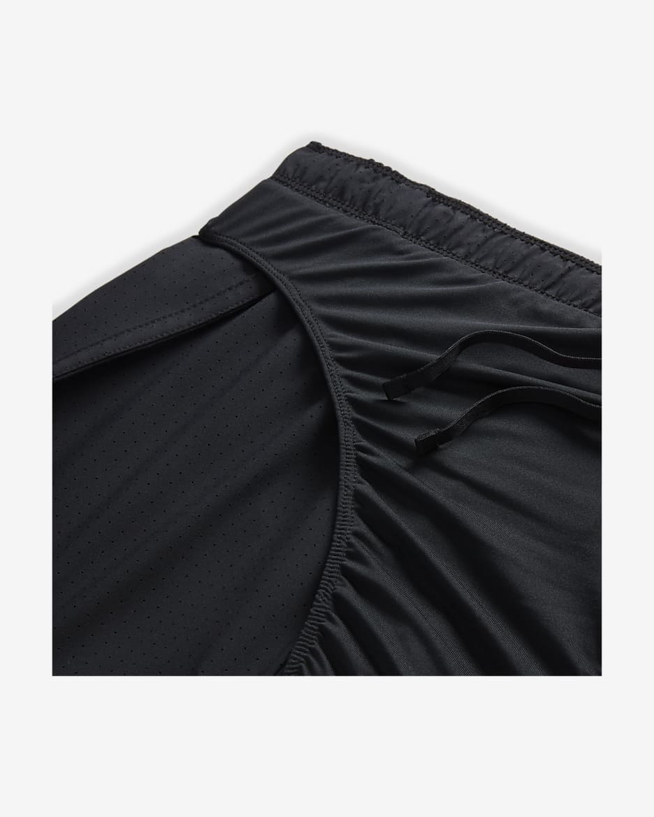 Nike Fast Men's Dri-FIT 8cm (approx.) Brief-Lined Running Shorts - Black/Black