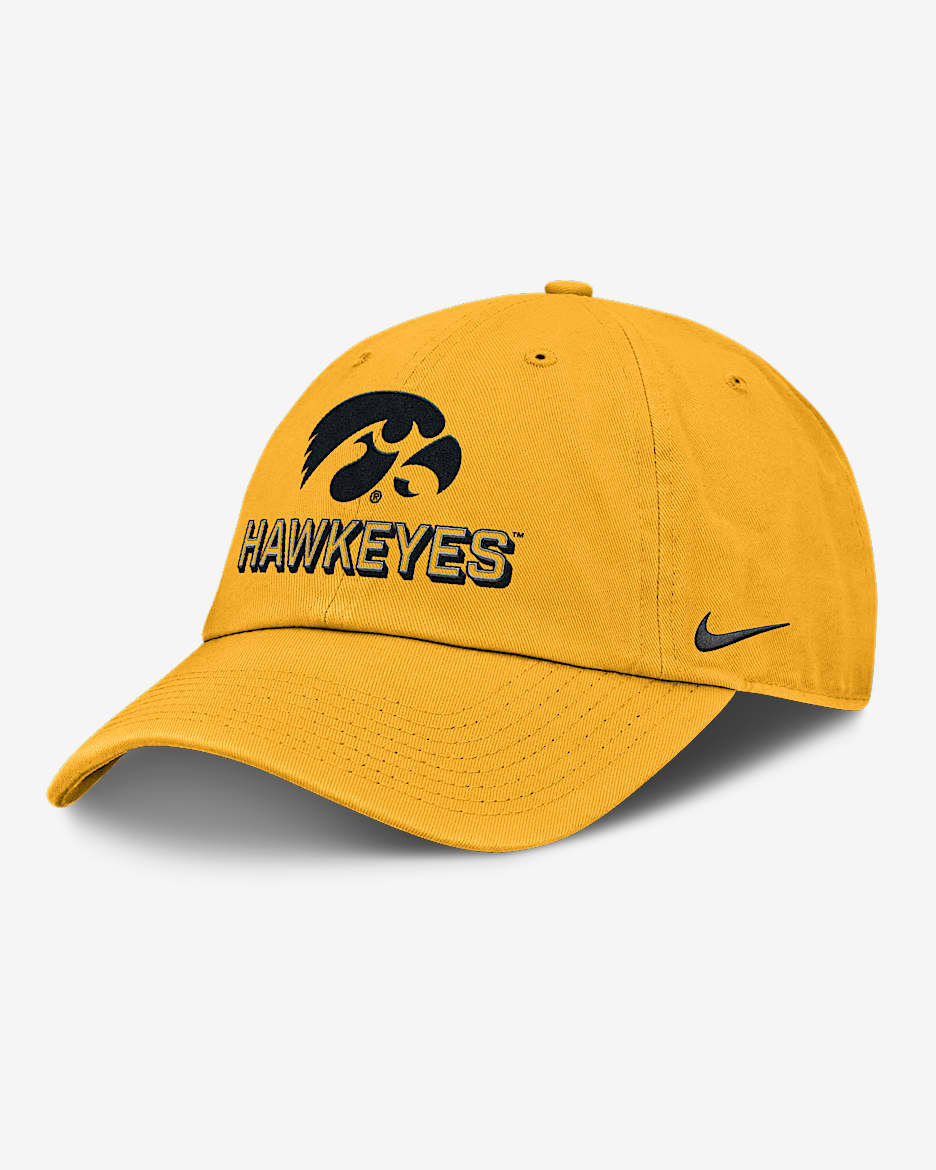 Iowa On-Field Club Gameday Men's Nike College Adjustable Hat - Gold