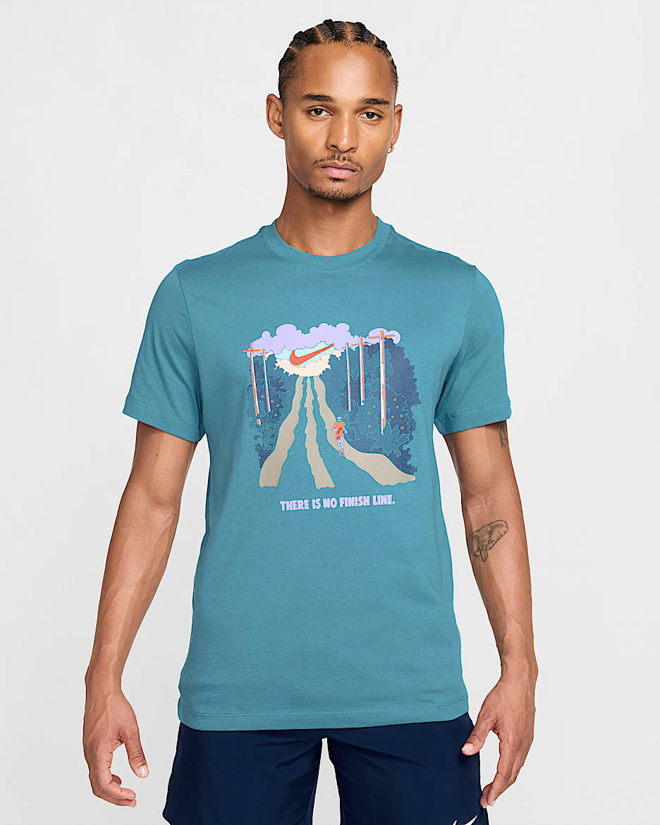 Nike Men's Running T-Shirt - Smoky Blue