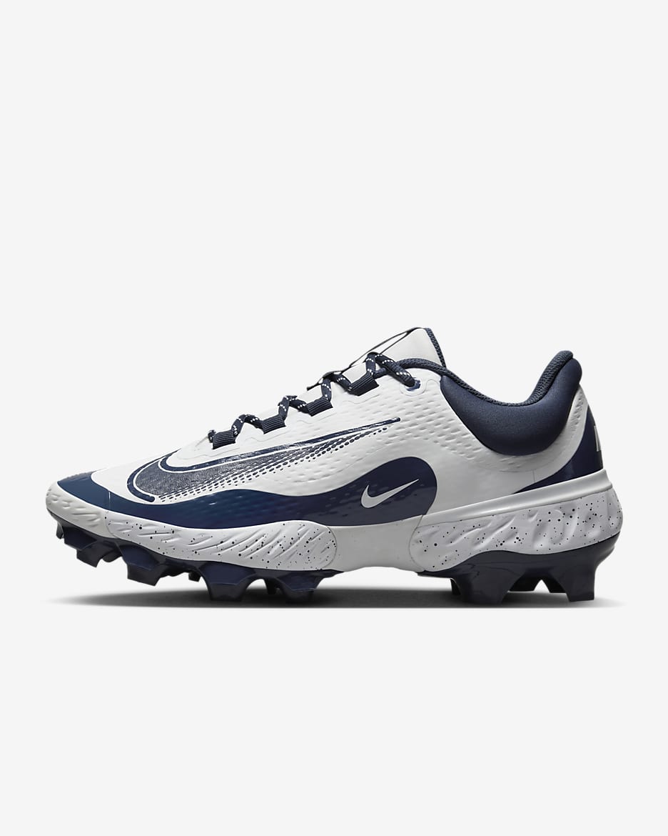 Calzado de béisbol para hombre Nike Alpha Huarache Elite 4 Low MCS - Blanco/Azul marino medianoche