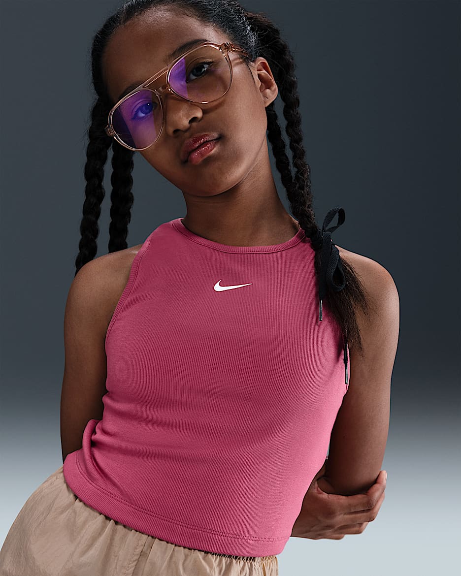 Débardeur côtelé Nike Sportswear pour fille - Sweet Beet