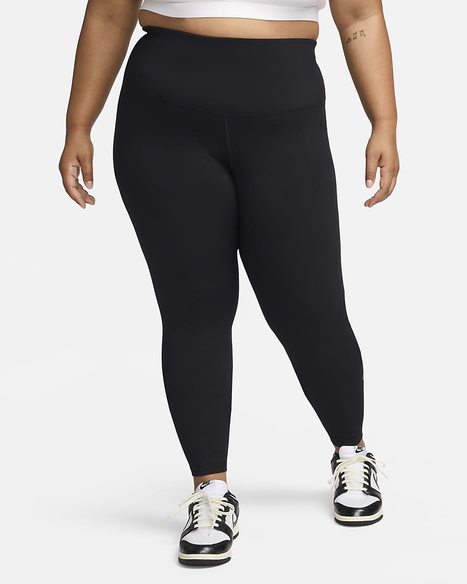 Nike One Women's High-Waisted Full-Length Leggings (Plus Size) - Black/Black