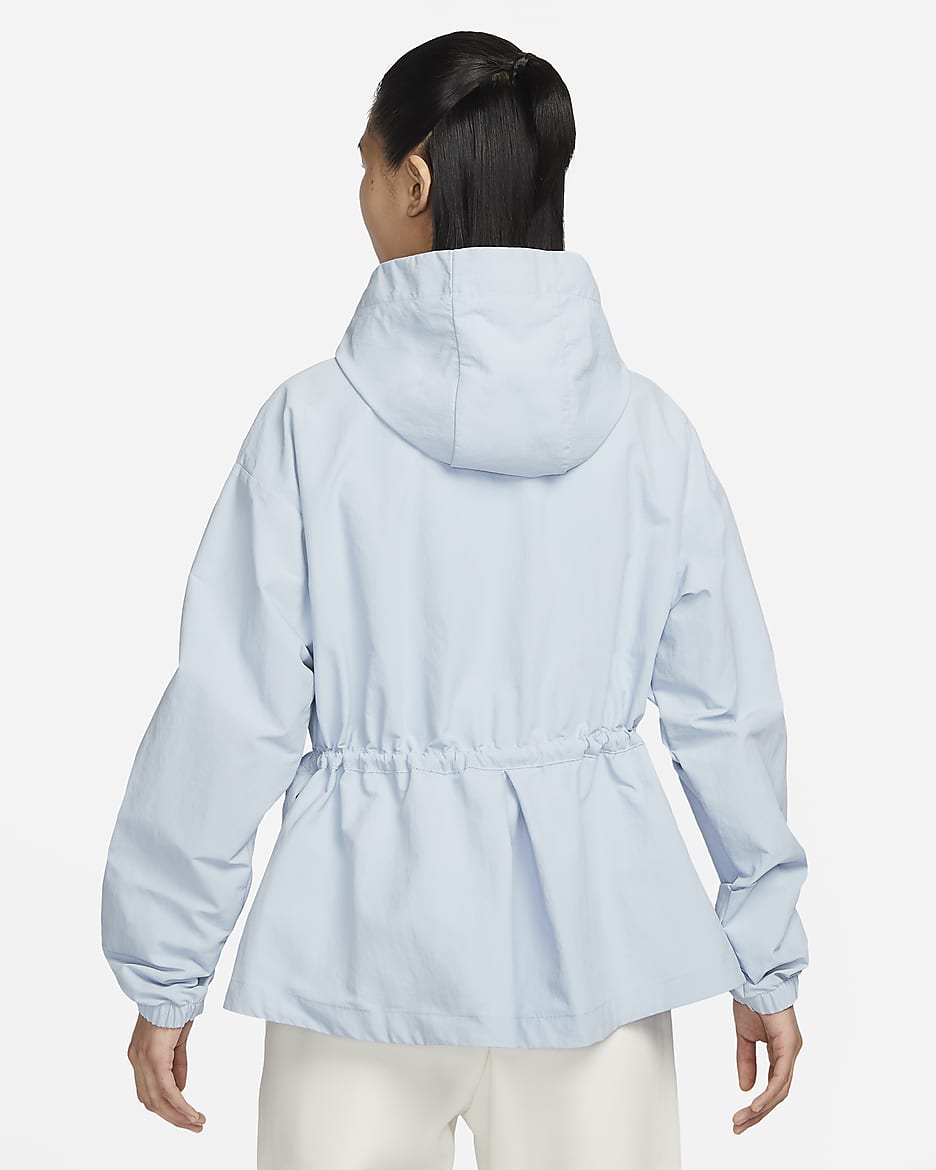 Nike Sportswear Everything Wovens Women's Oversized Hooded Jacket - Light Armory Blue/Sail