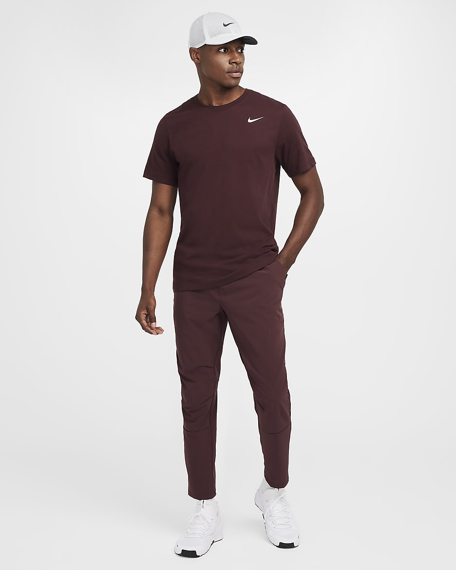 T-shirt fitness Nike Dri-FIT – Uomo - Burgundy Crush/Matte Silver