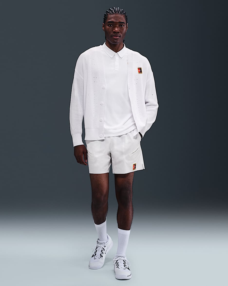 NikeCourt Slam Dri-FIT Tennisshorts (Herren) - Weiß
