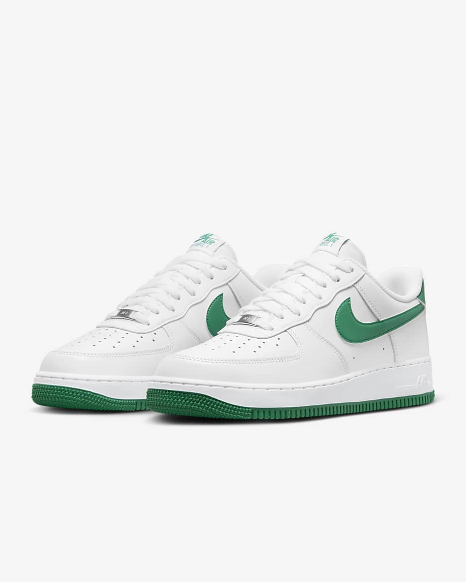 Nike Air Force 1 '07 Men's Shoes - White/White/Malachite