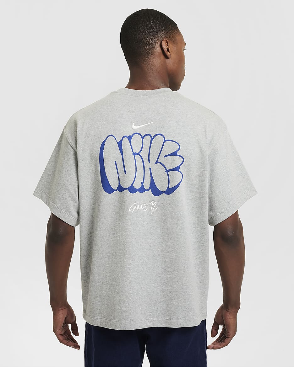 Ανδρικό T-Shirt Nike Solo Swoosh - Dark Grey Heather/Sail