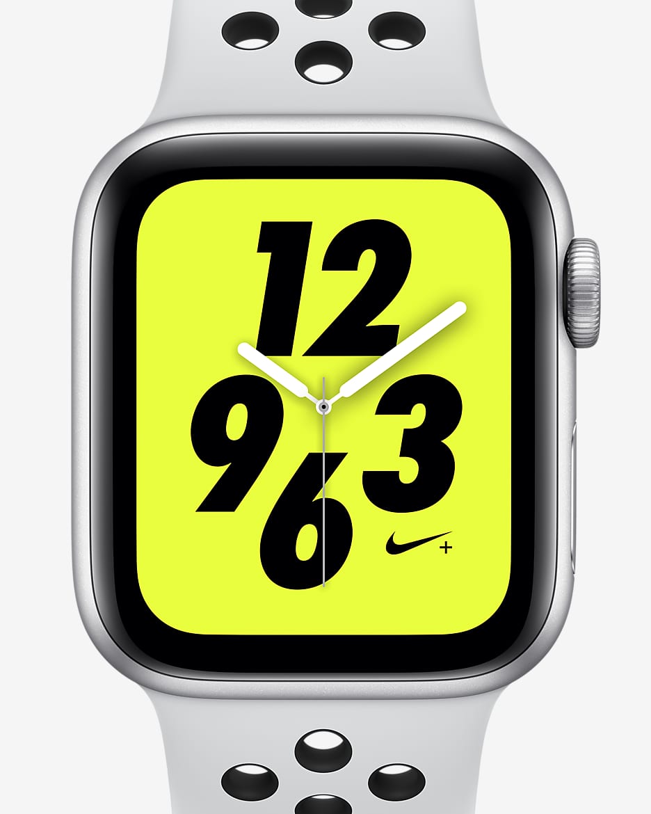 Apple Watch Nike+ Series 4 (GPS) mit Nike Sportarmband Open Box 40-mm-Sportuhr - Silber/Pure Platinum/Schwarz