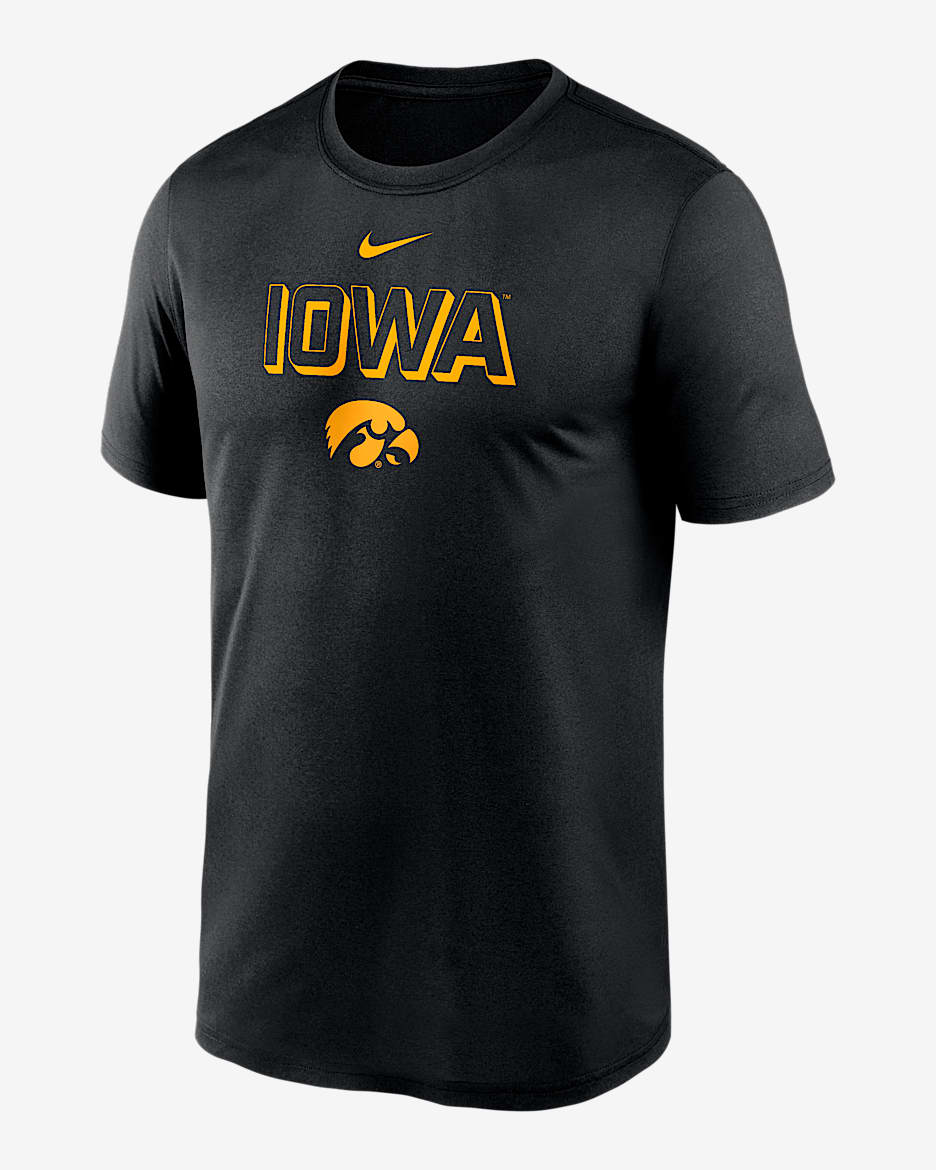 Playera universitaria Nike Dri-FIT para hombre Iowa Sideline Legend - Negro