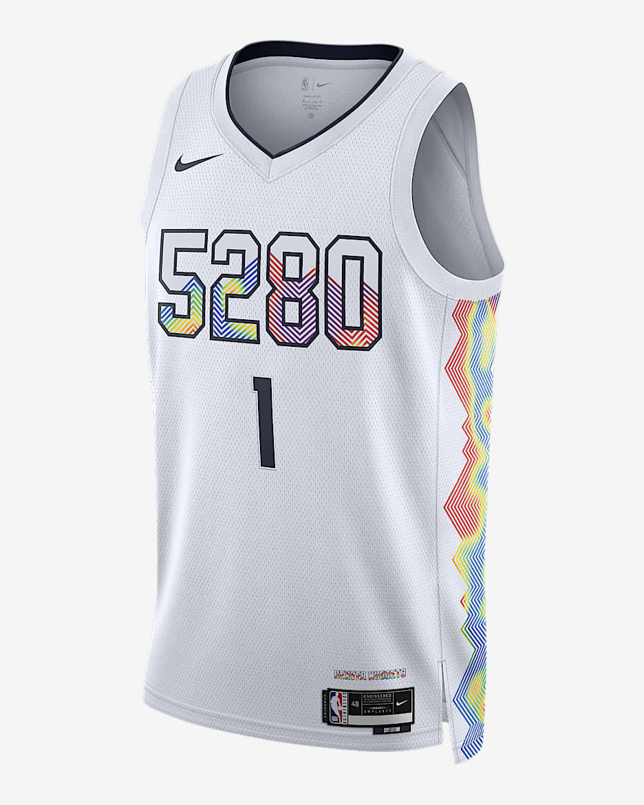 Jersey Nike Dri-FIT de la NBA Swingman para hombre Michael Porter Jr. Denver Nuggets 2024/25 City Edition - Blanco