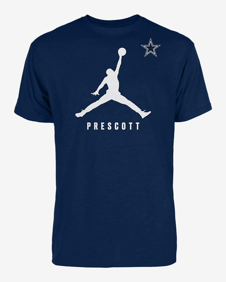 Playera para hombre NFL Dallas Cowboys D4K (Dak Prescott) - Azul marino