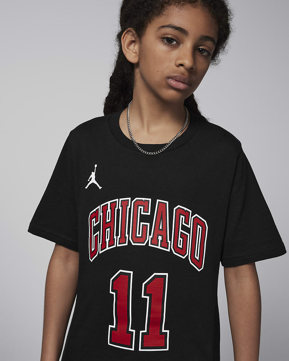 Chicago Bulls Statement Edition Older Kids' Jordan NBA T-Shirt - Black