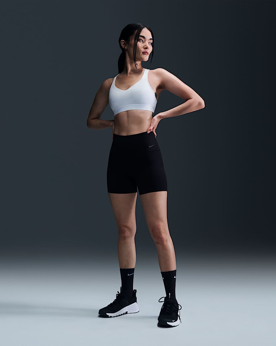 Nike Zenvy Women's Gentle-Support High-Waisted 13cm (approx.) Biker Shorts - Black/Black