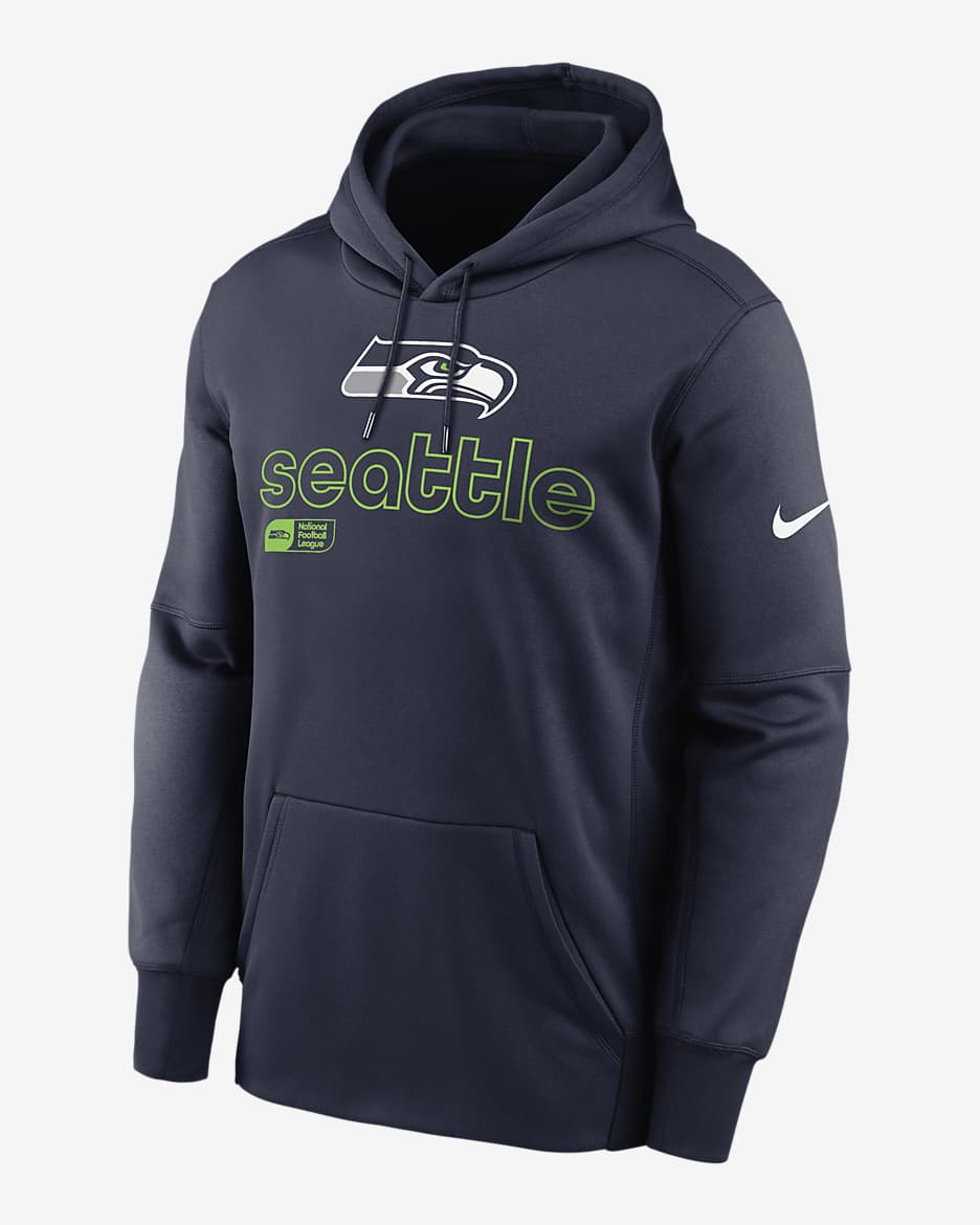 Seattle Seahawks Men’s Nike Therma NFL Pullover Hoodie - Navy