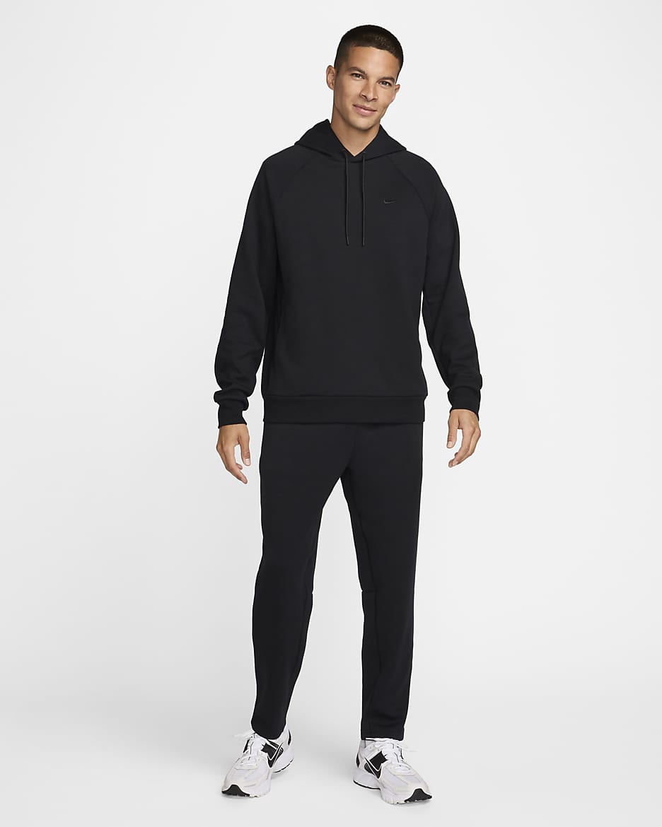 Alsidig Nike Primary Dri-FIT UV-pullover-hættetrøje til mænd - sort/sort