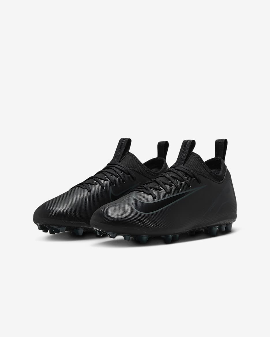 Nike Jr. Mercurial Vapor 16 Academy Younger/Older Kids' AG Low-Top Football Boot - Black/Deep Jungle/Black