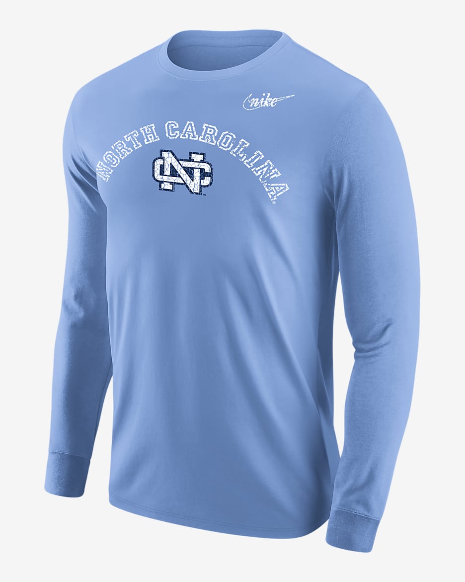 Nike College Vintage Arch 365 (UNC) Men's Long-Sleeve T-Shirt - Vapor Blue