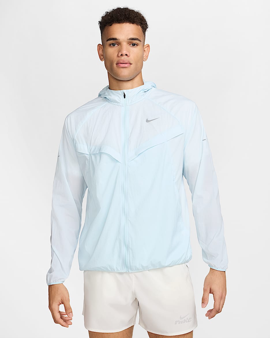 Nike Stride Men's Repel UV Running Jacket - Glacier Blue/Glacier Blue