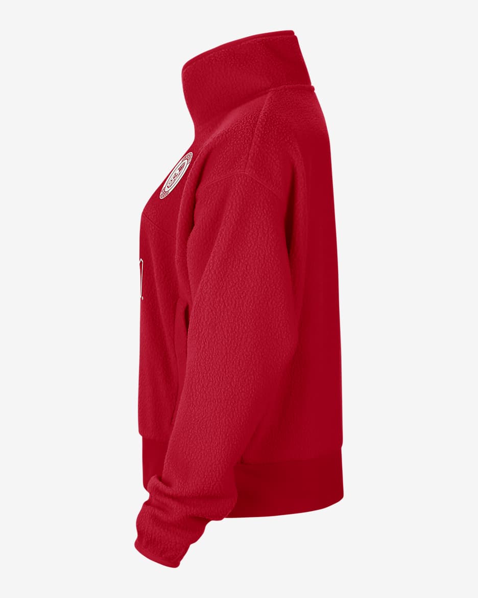 Georgia Fly Women's Nike College 1/4-Zip Jacket - University Red/Black