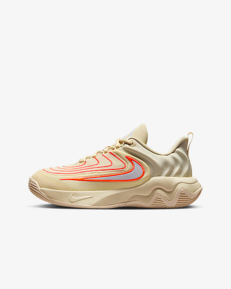 Giannis Immortality 4 Big Kids' Basketball Shoes - Light Khaki/Alabaster/Total Orange/White