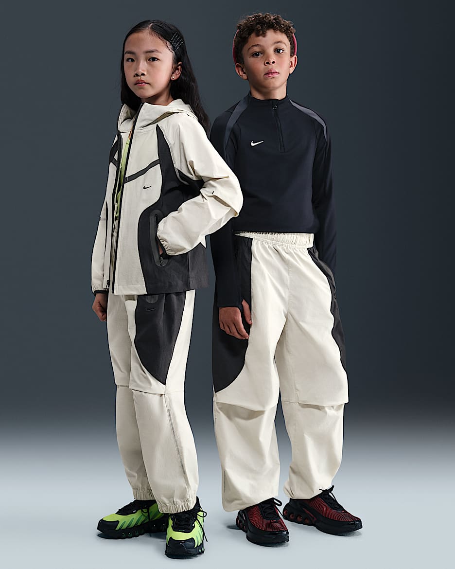 Nike Tech Big Kids' (Boys') Woven Pants - Light Bone/Black/Black