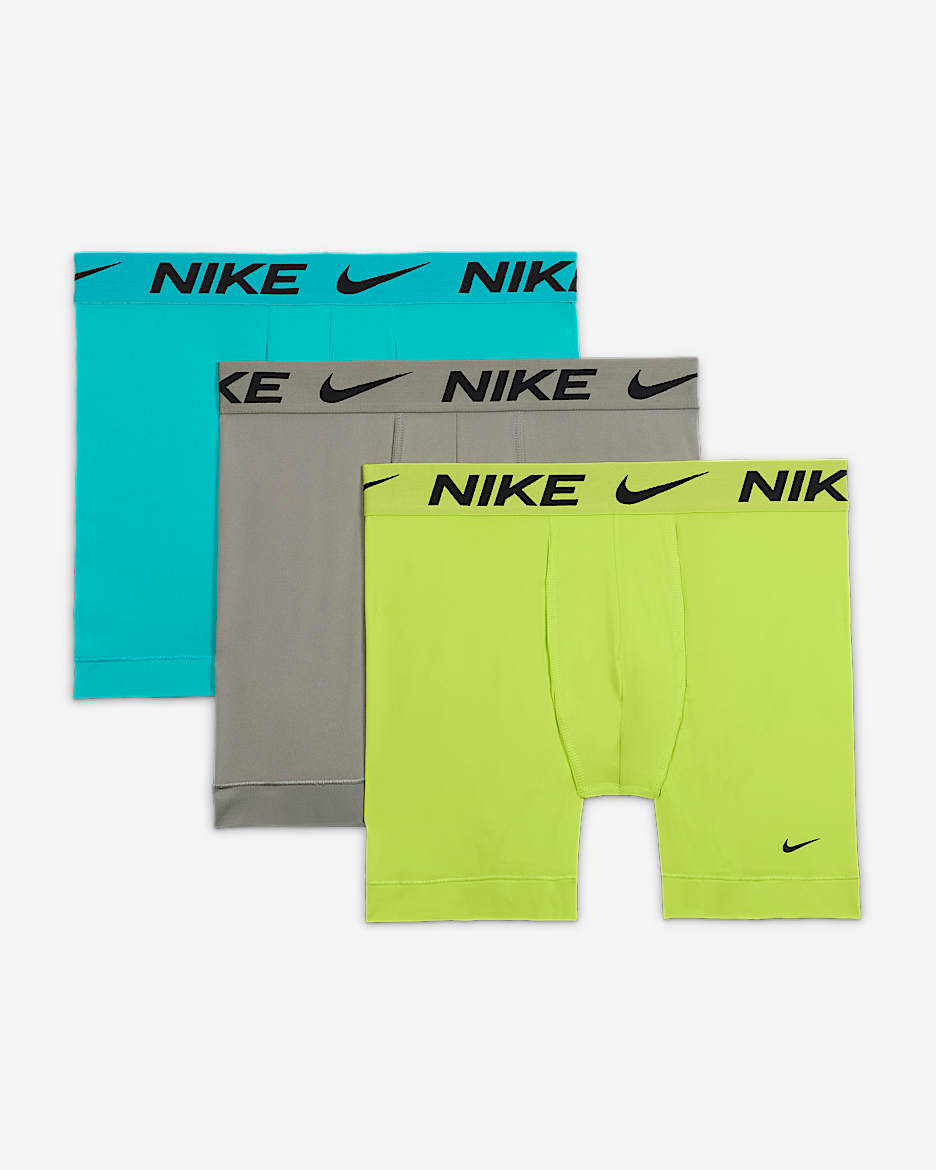 Nike Dri-FIT Essential Micro Men's Boxer Briefs (3-Pack) - Spring Green