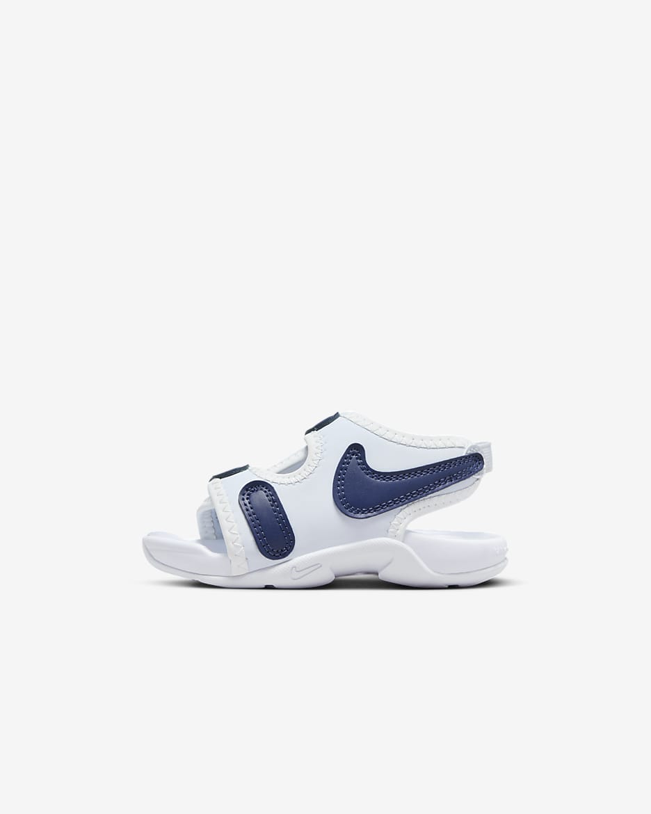 Nike Sunray Adjust 6 Baby/Toddler Slides - Football Grey/Summit White/White/Midnight Navy