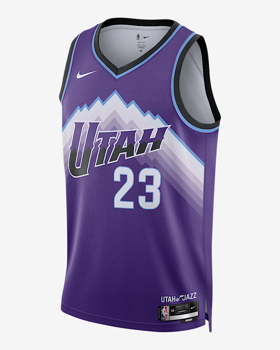 Jersey Nike Dri-FIT de la NBA Swingman para hombre Lauri Markkanen Utah Jazz 2025/26 Icon Edition - Morado campo