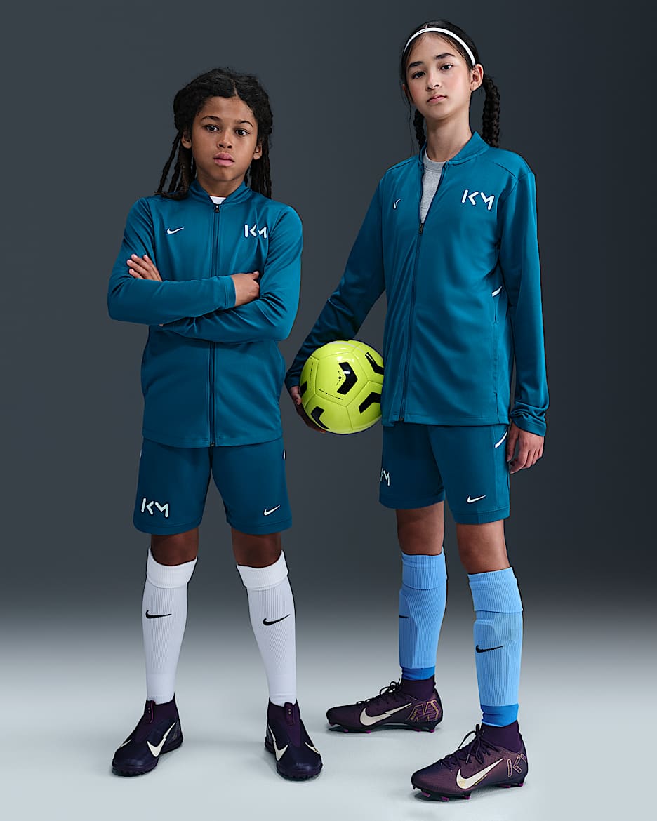 Kylian Mbappé Academy Big Kids' Nike Dri-FIT Soccer Shorts - Green Abyss/Green Abyss/Igloo/Light Dew