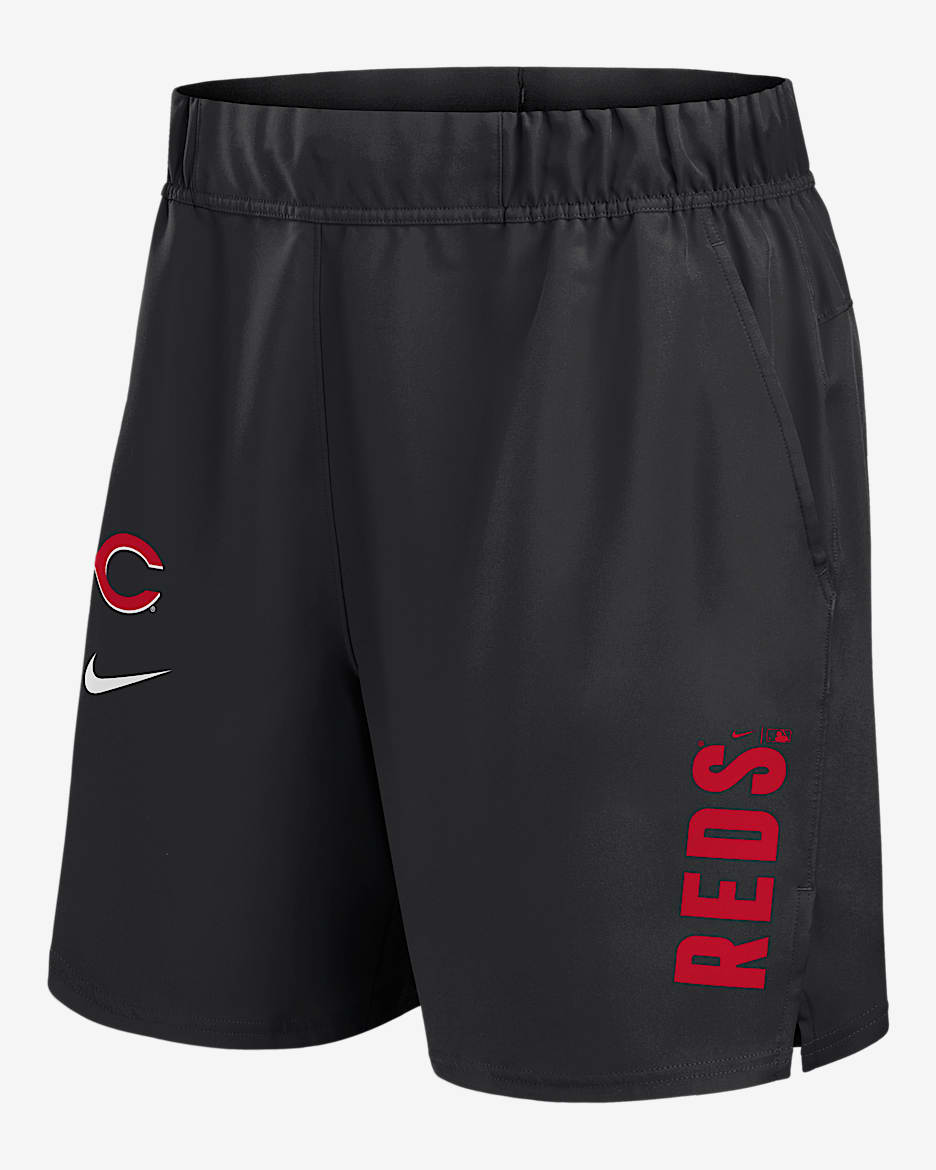 Shorts Nike Dri-FIT de la MLB para hombre Cincinnati Reds Victory - Negro