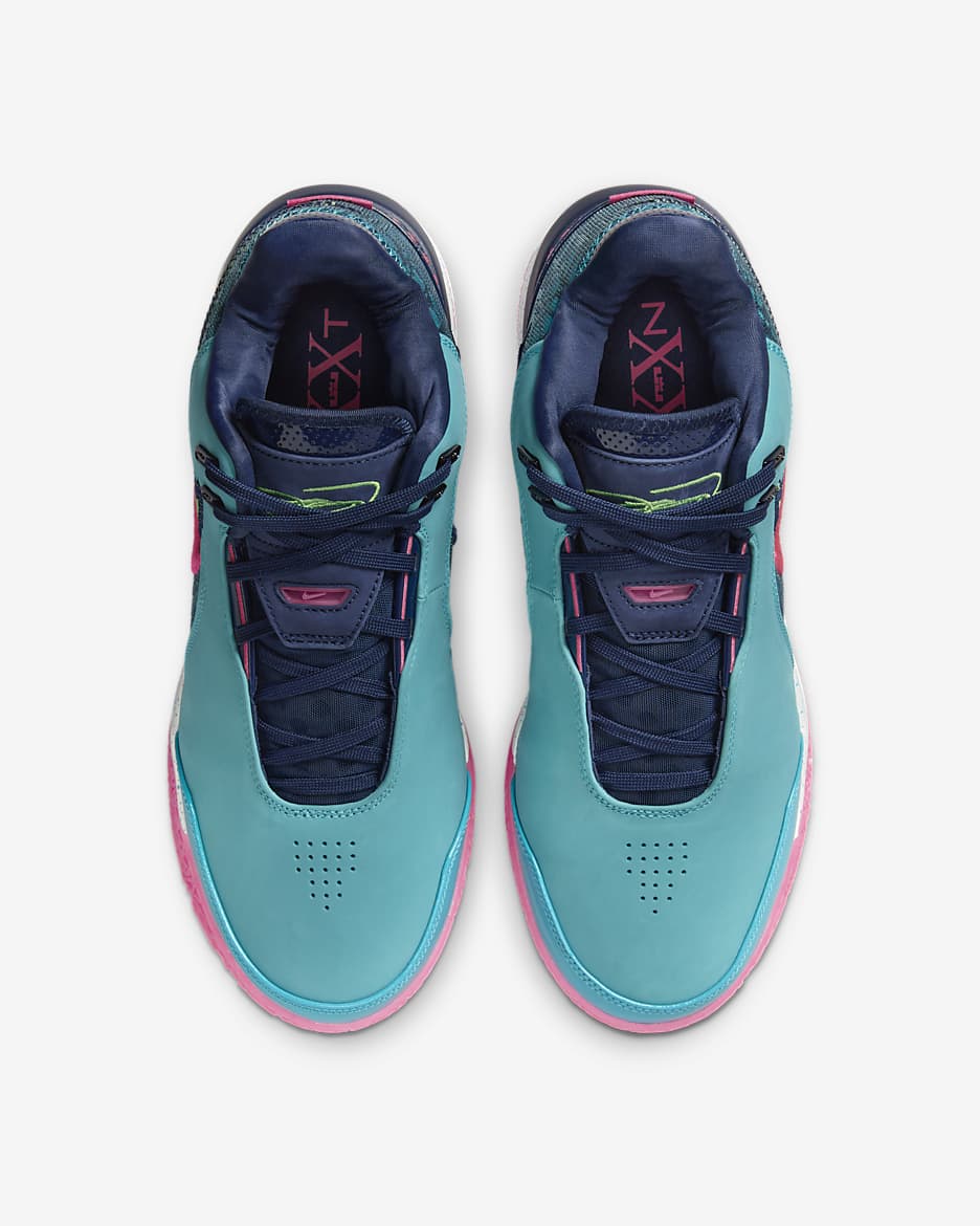 LeBron NXXT Gen AMPD Basketball Shoes - Dusty Cactus/Midnight Navy/Fierce Pink/Green Strike