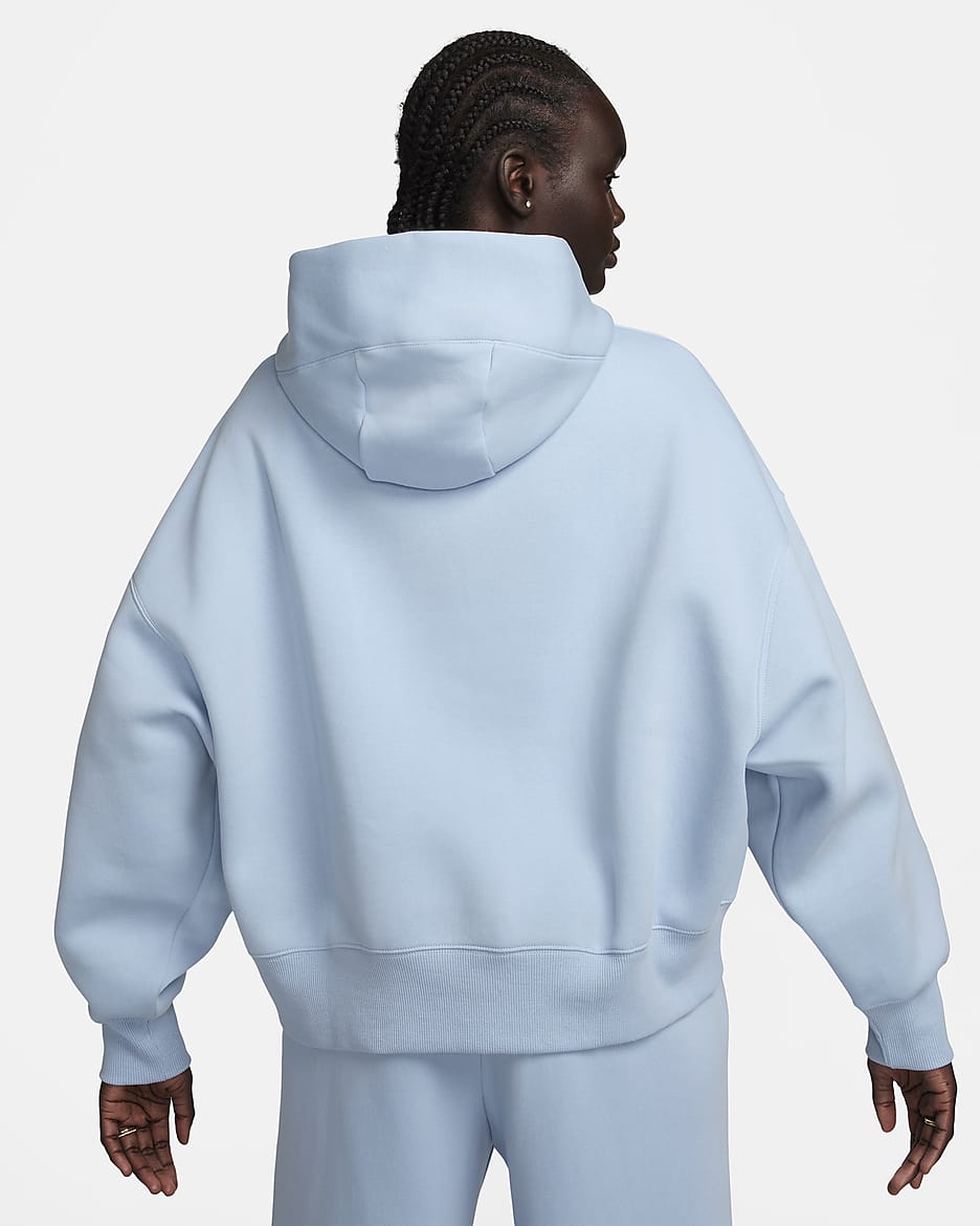 Nike Sportswear Phoenix Fleece Women's Over-Oversized Pullover Hoodie - Light Armory Blue/Sail