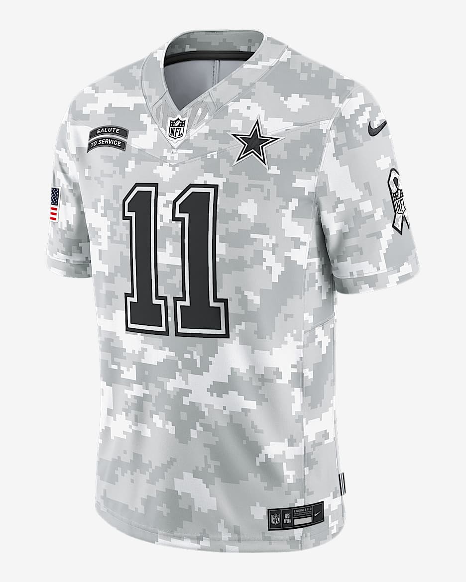 Jersey Nike Dri-FIT Limited de la NFL para hombre Micah Parsons Dallas Cowboys Salute to Service - Blanco