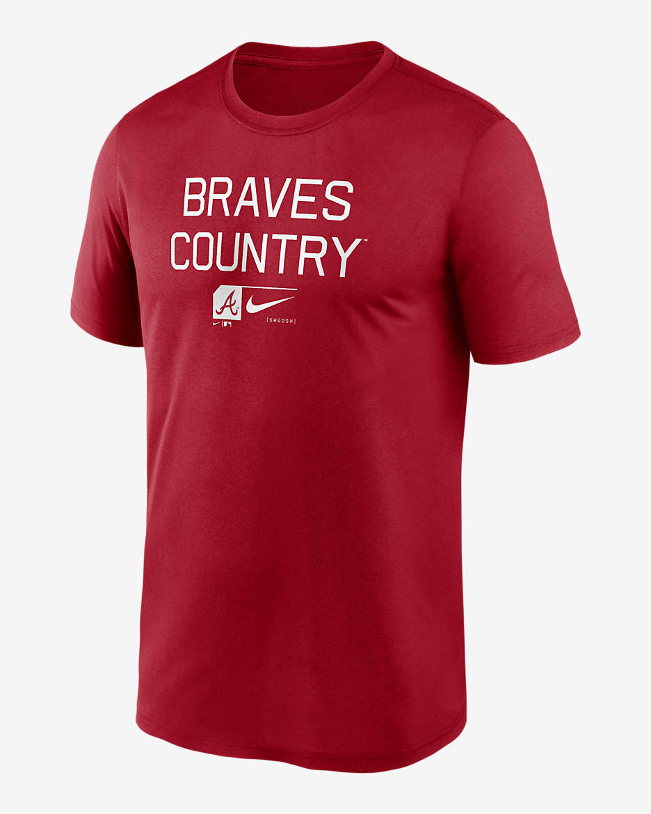 Atlanta Braves Baseball Phrase Legend Men's Nike Dri-FIT MLB T-Shirt - Red